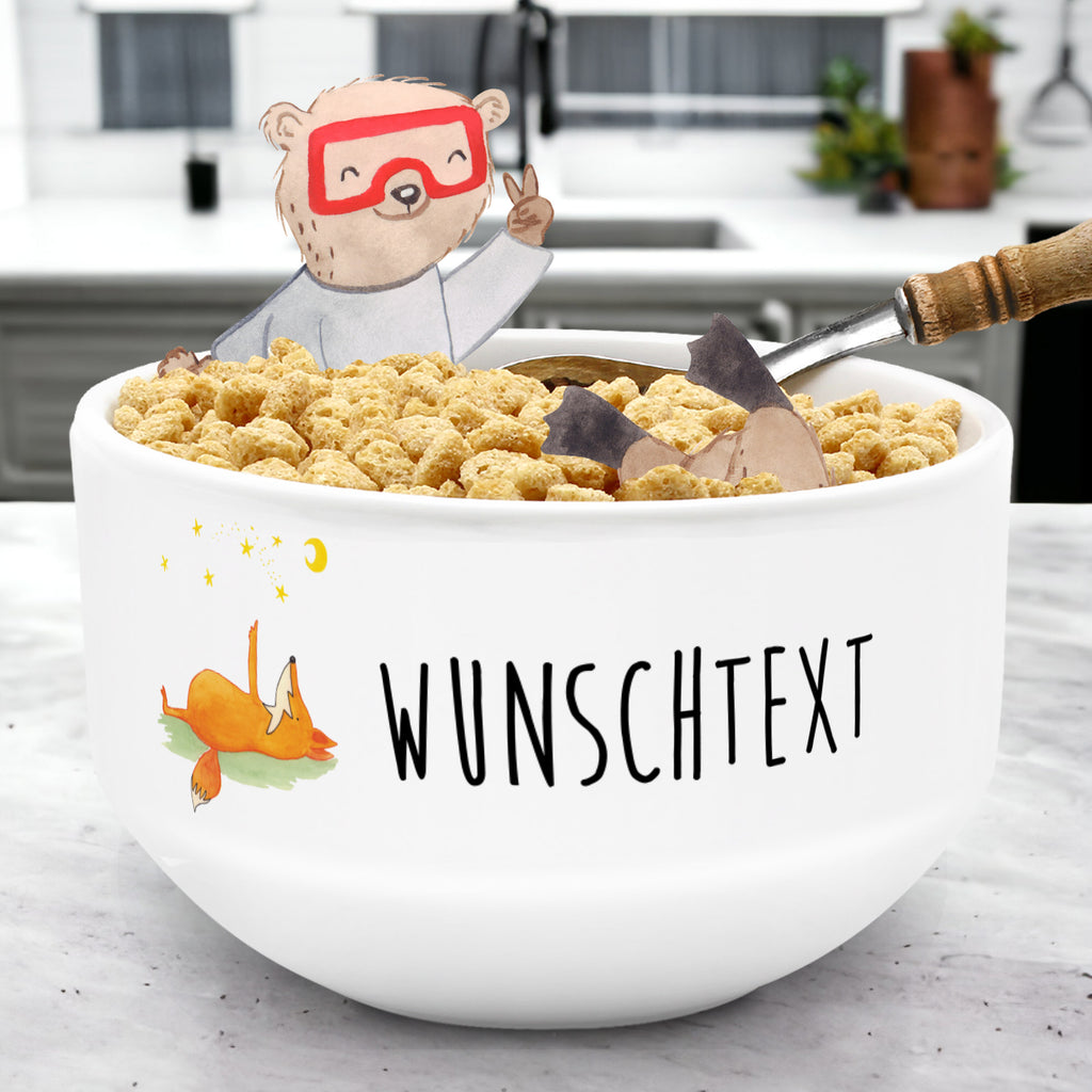 Personalisierte Müslischale Fuchs Sterne Müslischale, Müslischüssel, Früstücksschüssel, Schüssel, Keramik Schüssel, Dessertschüssel, Salatschüssel, Suppenschüssel, Obstschale, Porzellan Schale, Snackschale, Fuchs, Füchse, tröstende Worte, Spruch positiv, Spruch schön, Romantik, Always Look on the Bright Side of Life