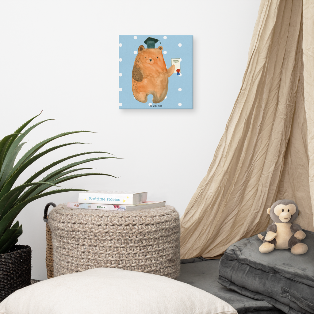 Leinwand Bild Bär Prüfung Leinwand, Bild, Kunstdruck, Wanddeko, Dekoration, Bär, Teddy, Teddybär, Abitur, Prüfungen, Prüfung bestanden, Abschluss, Zeugnis, Abschlusszeugnis