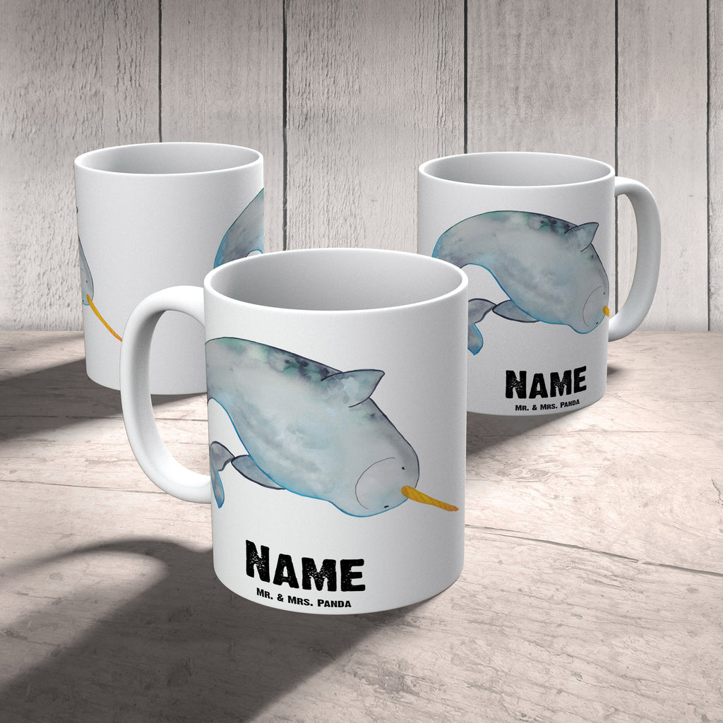 Personalisierte Tasse Narwal Personalisierte Tasse, Namenstasse, Wunschname, Personalisiert, Tasse, Namen, Drucken, Tasse mit Namen, Meerestiere, Meer, Urlaub, Narwal, Wal, Putzen, Hausfrau, Junggesellin, aufräumen, Kinderzimmer