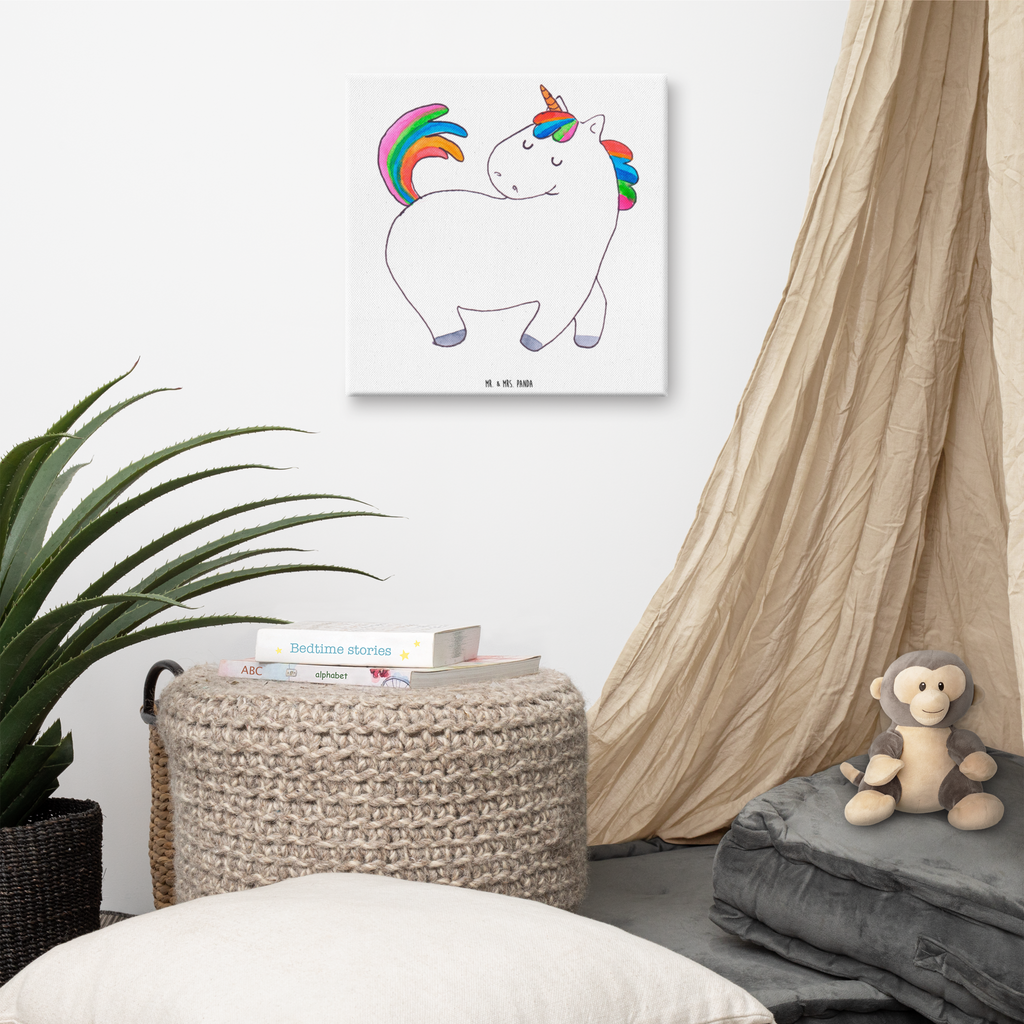 Leinwand Bild Einhorn stolzierend Leinwand, Bild, Kunstdruck, Wanddeko, Dekoration, Einhorn, Einhörner, Einhorn Deko, Pegasus, Unicorn, stolz, anders, bunt, Pferd, Reiter, Reiten, Freundin, Geschenk