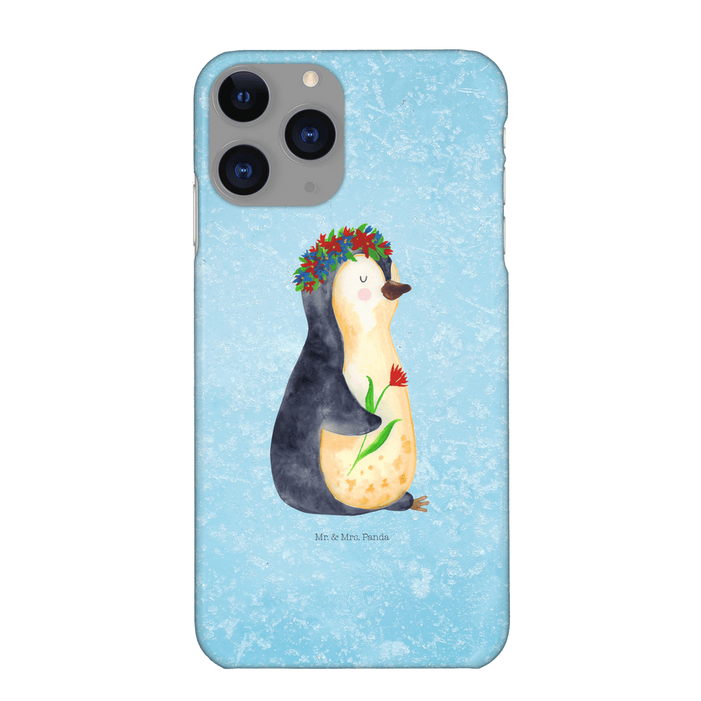 Handyhülle Pinguin Blumen Handyhülle, Handycover, Cover, Handy, Hülle, Iphone 10, Iphone X, Pinguin, Pinguine, Blumenkranz, Universum, Leben, Wünsche, Ziele, Lebensziele, Motivation, Lebenslust, Liebeskummer, Geschenkidee