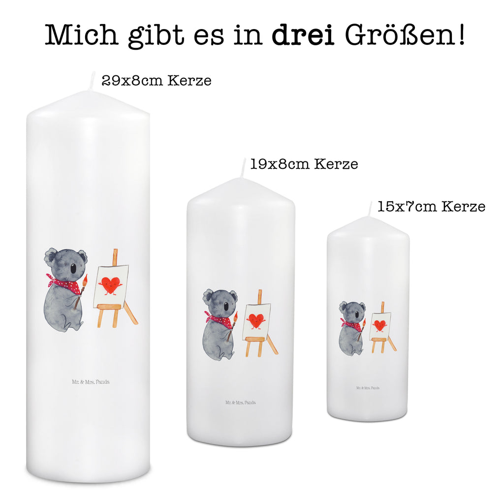 Kerze Koala Künstler Kerze, Taufkerze, Kommunionskerze, Geburtstagskerze, Geschenk Kerze, Taufgeschenk Kerze, Kerze mit Druck, Besondere Kerze, Geschenkidee Kerze, Kerze für Kommunion, Geburtstag Kerze, Kommunion Kerze, Koala, Koalabär, Liebe, Liebensbeweis, Liebesgeschenk, Gefühle, Künstler, zeichnen