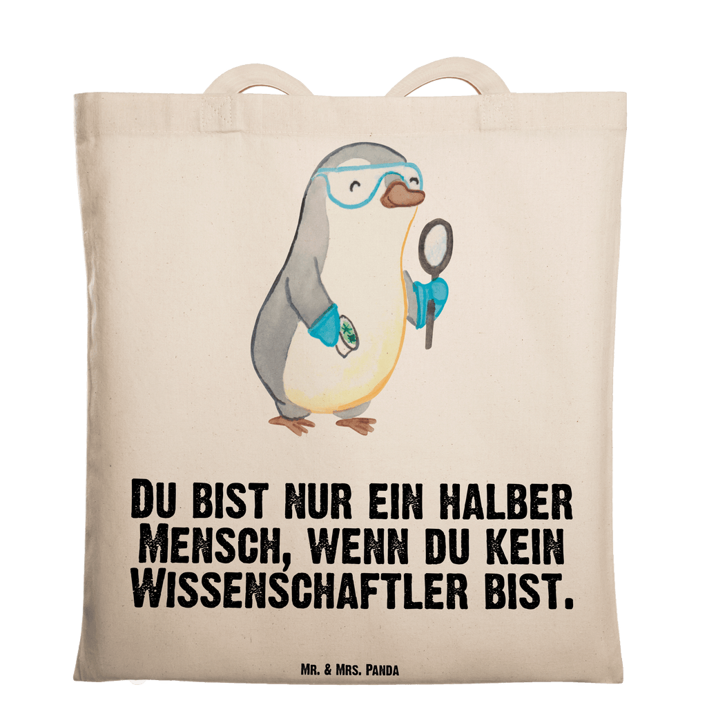 Tragetasche Wissenschaftler mit Herz Beuteltasche, Beutel, Einkaufstasche, Jutebeutel, Stoffbeutel, Tasche, Shopper, Umhängetasche, Strandtasche, Schultertasche, Stofftasche, Tragetasche, Badetasche, Jutetasche, Einkaufstüte, Laptoptasche, Beruf, Ausbildung, Jubiläum, Abschied, Rente, Kollege, Kollegin, Geschenk, Schenken, Arbeitskollege, Mitarbeiter, Firma, Danke, Dankeschön, Wissenschaftler, Forscher, Akademiker, Universität, Forschungseinrichtung