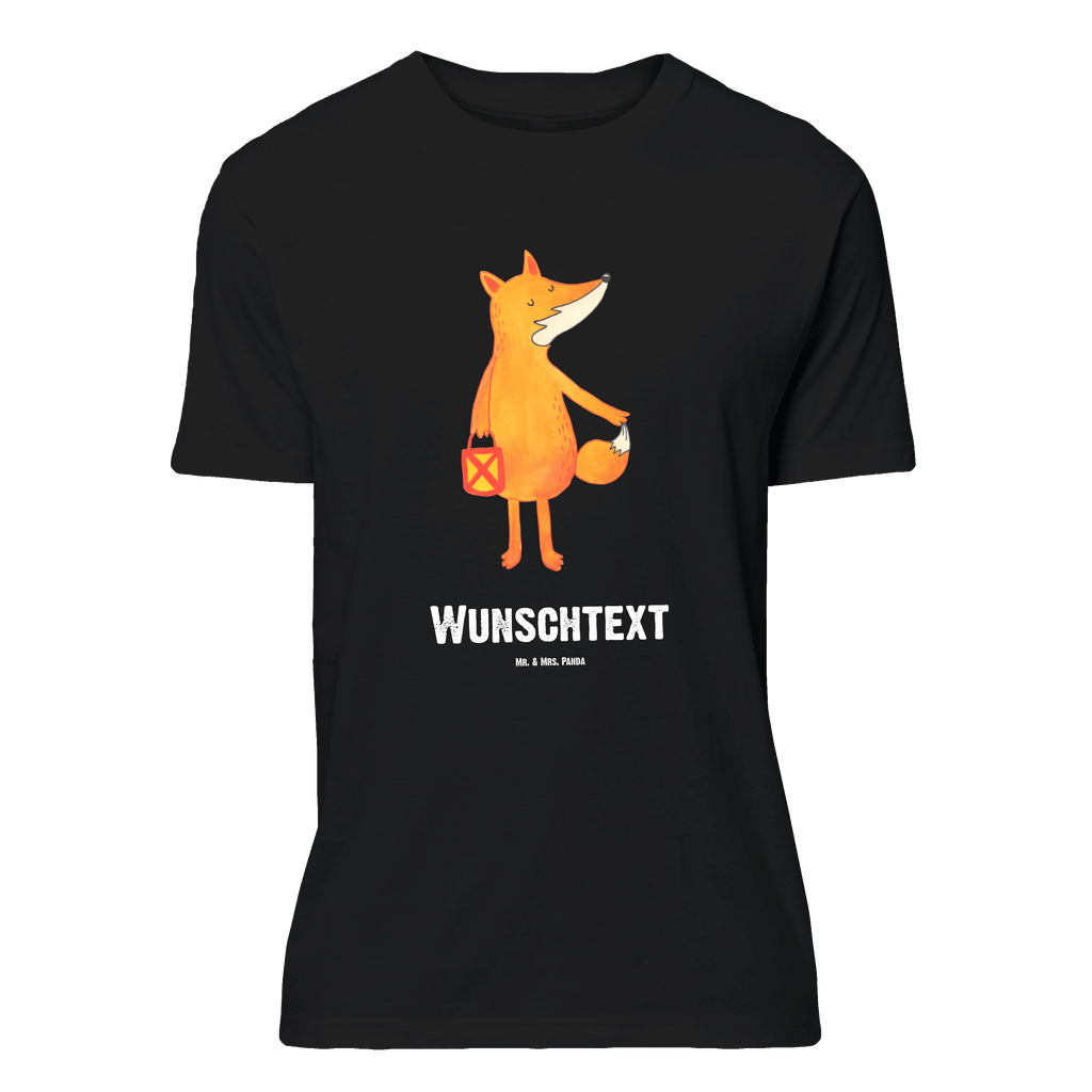 Personalisiertes T-Shirt Fuchs Laterne T-Shirt Personalisiert, T-Shirt mit Namen, T-Shirt mit Aufruck, Männer, Frauen, Wunschtext, Bedrucken, Fuchs, Füchse, Spruch trösten, Liebeskummer Spruch, Laterne, Sankt Martin, Laternenumzug, Aufmuntern, Cäsar Otto Hugo Flaischlen