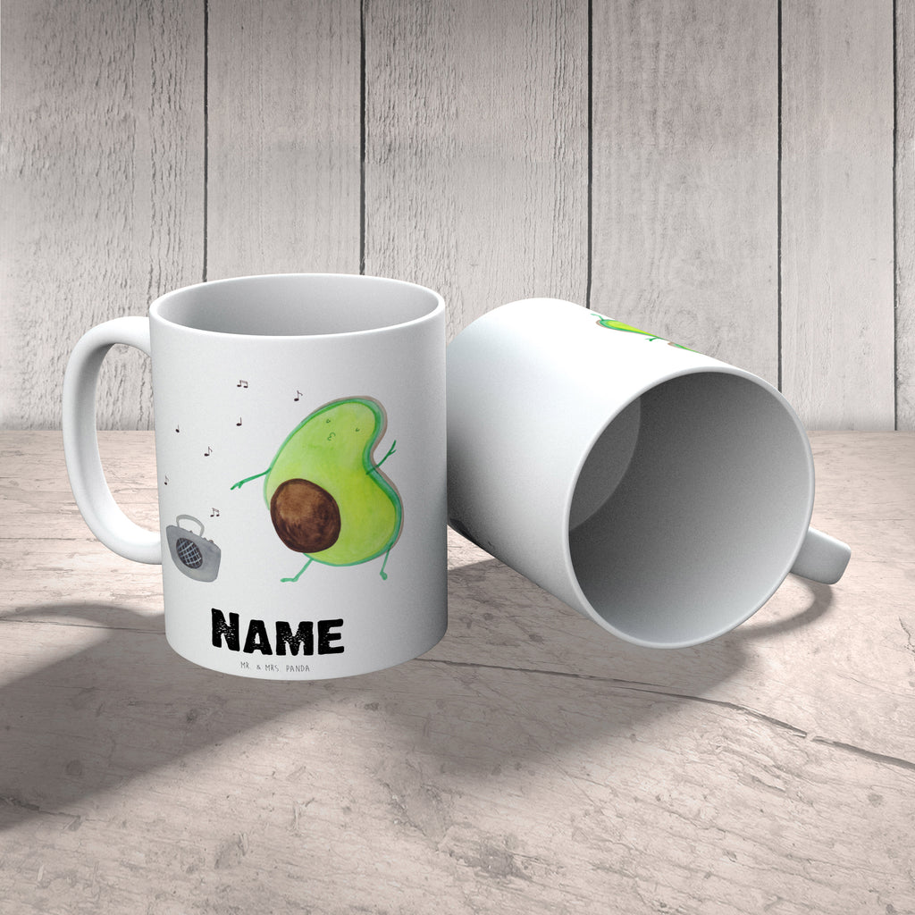 Personalisierte Tasse Avocado tanzt Personalisierte Tasse, Namenstasse, Wunschname, Personalisiert, Tasse, Namen, Drucken, Tasse mit Namen, Avocado, Veggie, Vegan, Gesund