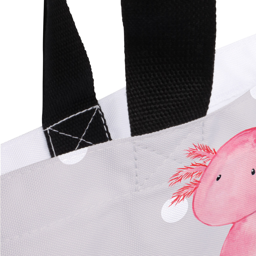 Shopper Axolotl Beutel, Einkaufstasche, Tasche, Strandtasche, Einkaufsbeutel, Shopper, Schultasche, Freizeittasche, Tragebeutel, Schulbeutel, Alltagstasche, Axolotl, Molch, Axolot, vergnügt, fröhlich, zufrieden, Lebensstil, Weisheit, Lebensweisheit, Liebe, Freundin