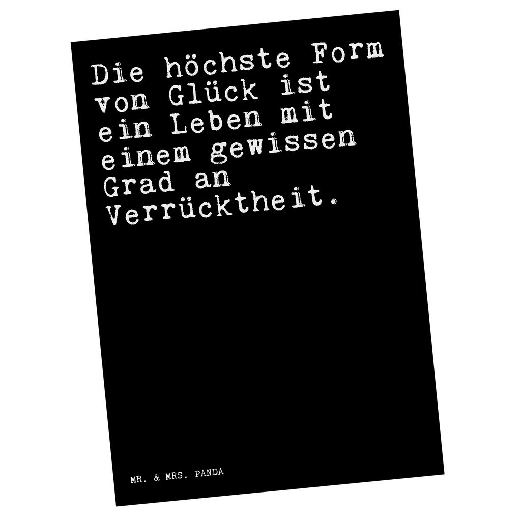 Postkarte Sprüche und Zitate Die höchste Form von Glück ist ein Leben mit einem gewissen Grad an Verrücktheit. Postkarte, Karte, Geschenkkarte, Grußkarte, Einladung, Ansichtskarte, Geburtstagskarte, Einladungskarte, Dankeskarte, Ansichtskarten, Einladung Geburtstag, Einladungskarten Geburtstag, Spruch, Sprüche, lustige Sprüche, Weisheiten, Zitate, Spruch Geschenke, Spruch Sprüche Weisheiten Zitate Lustig Weisheit Worte