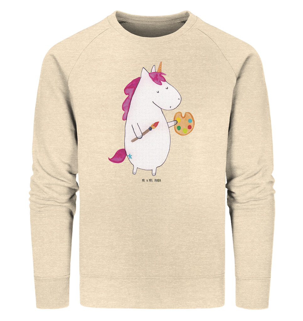 Organic Pullover Einhorn Künstler Pullover, Pullover Männer, Pullover Frauen, Sweatshirt, Sweatshirt Männer, Sweatshirt Frauen, Unisex, Einhorn, Einhörner, Einhorn Deko, Pegasus, Unicorn, Englisch, Künstler, Artist, Malen, Zeichnen, Welt, Farbe, Stift, Pinsel, Geschenk, Maler