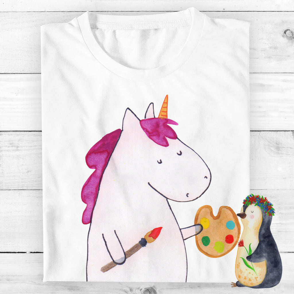 T-Shirt Standard Einhorn Künstler T-Shirt, Shirt, Tshirt, Lustiges T-Shirt, T-Shirt mit Spruch, Party, Junggesellenabschied, Jubiläum, Geburstag, Herrn, Damen, Männer, Frauen, Schlafshirt, Nachthemd, Sprüche, Einhorn, Einhörner, Einhorn Deko, Pegasus, Unicorn, Englisch, Künstler, Artist, Malen, Zeichnen, Welt, Farbe, Stift, Pinsel, Geschenk, Maler