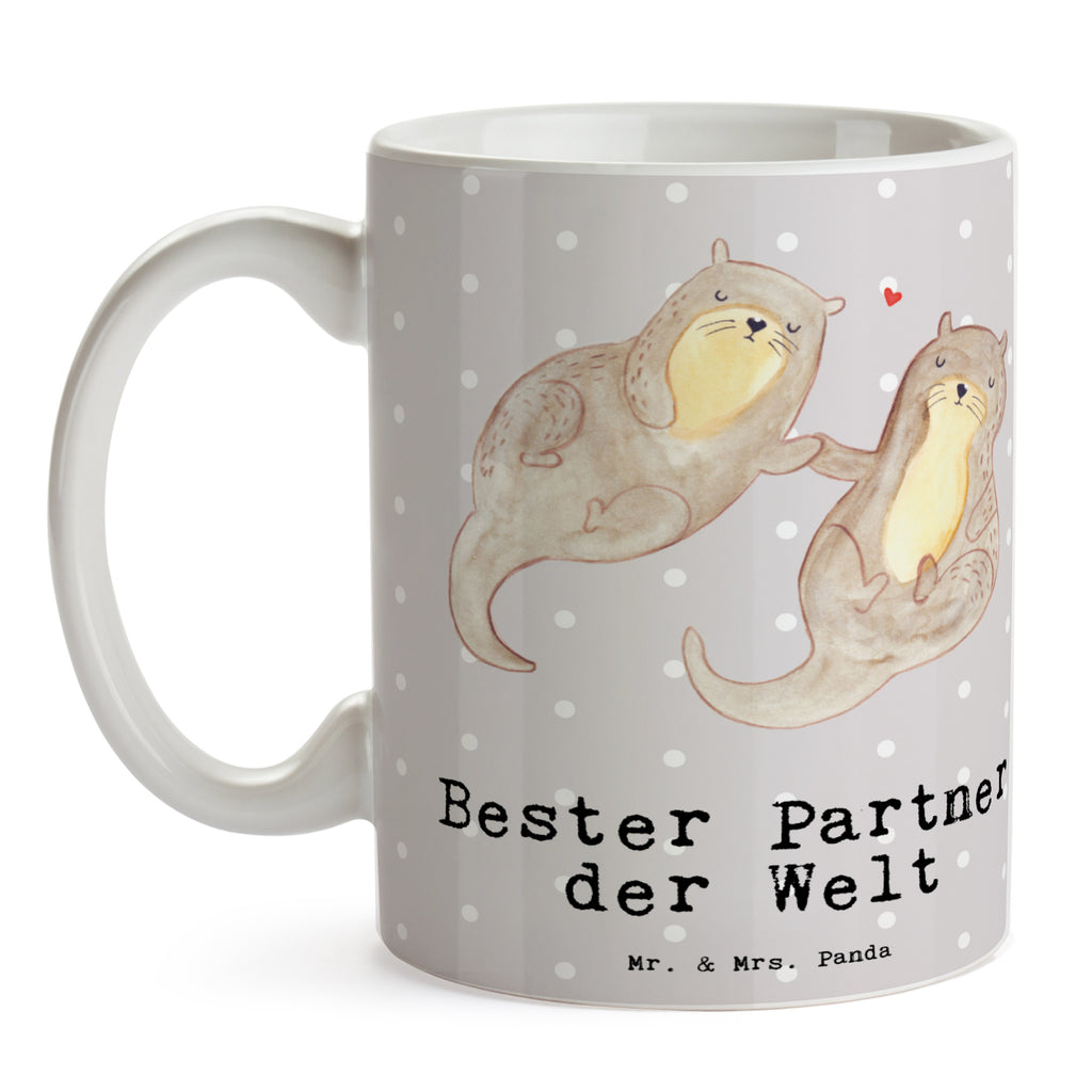 Tasse Otter Bester Partner der Welt Tasse, Kaffeetasse, Teetasse, Becher, Kaffeebecher, Teebecher, Keramiktasse, Porzellantasse, Büro Tasse, Geschenk Tasse, Tasse Sprüche, Tasse Motive, Kaffeetassen, Tasse bedrucken, Designer Tasse, Cappuccino Tassen, Schöne Teetassen, für, Dankeschön, Geschenk, Schenken, Geburtstag, Geburtstagsgeschenk, Geschenkidee, Danke, Bedanken, Mitbringsel, Freude machen, Geschenktipp, Partner, Ehepartner, Mann, Frau, Ehefrau, Ehemann. Freundin, Freund, Lebensgefährte, Paar, Liebe