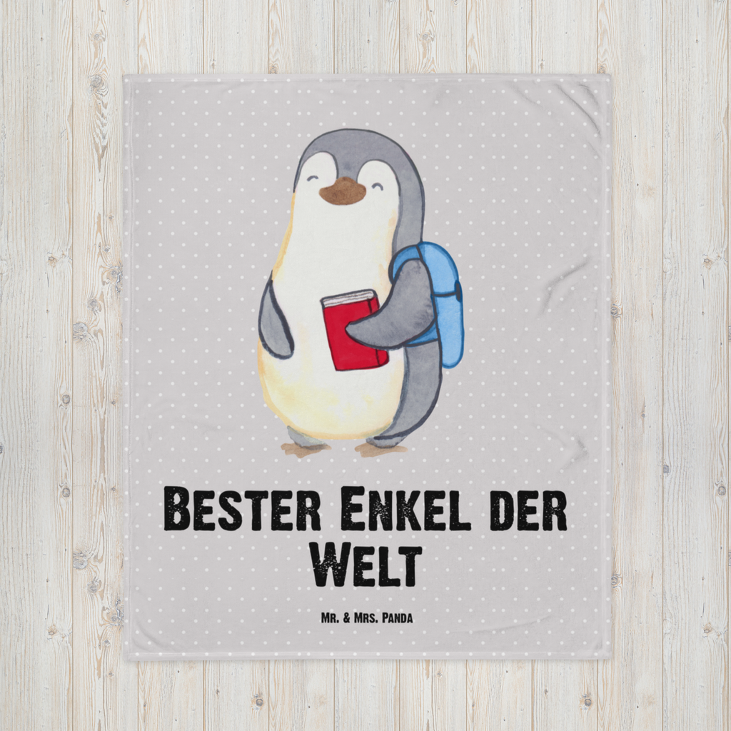 Kuscheldecke Pinguin Bester Enkel der Welt Decke, Wohndecke, Tagesdecke, Wolldecke, Sofadecke, für, Dankeschön, Geschenk, Schenken, Geburtstag, Geburtstagsgeschenk, Geschenkidee, Danke, Bedanken, Mitbringsel, Freude machen, Geschenktipp, Enkel, Enkelkind, Enkelsohn, Oma, Opa, Kind von Tochter, Kind von Sohn, Taufe, Großsohn