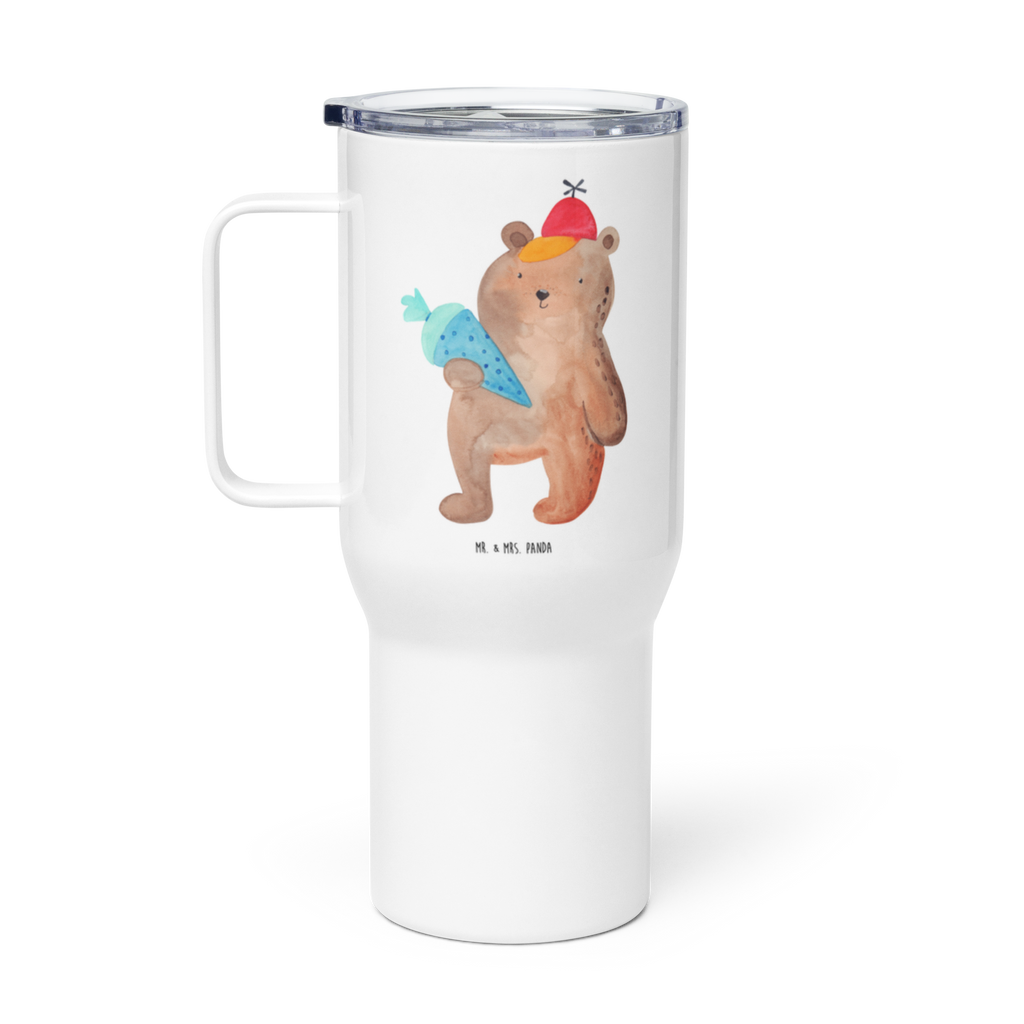 XXL Thermobecher Bär Schultüte Thermobecher, XL Thermobecher, Reisebecher, XL Reisetasse, Großer Thermobecher, Autobecher, Jumbo Becher, Bär, Teddy, Teddybär, Bär Motiv, Schultüte, Erster Schultag Geschenk, Einschulung Geschenk, Schule Geschenk, Grundschule, Schulanfang, Schulbeginn