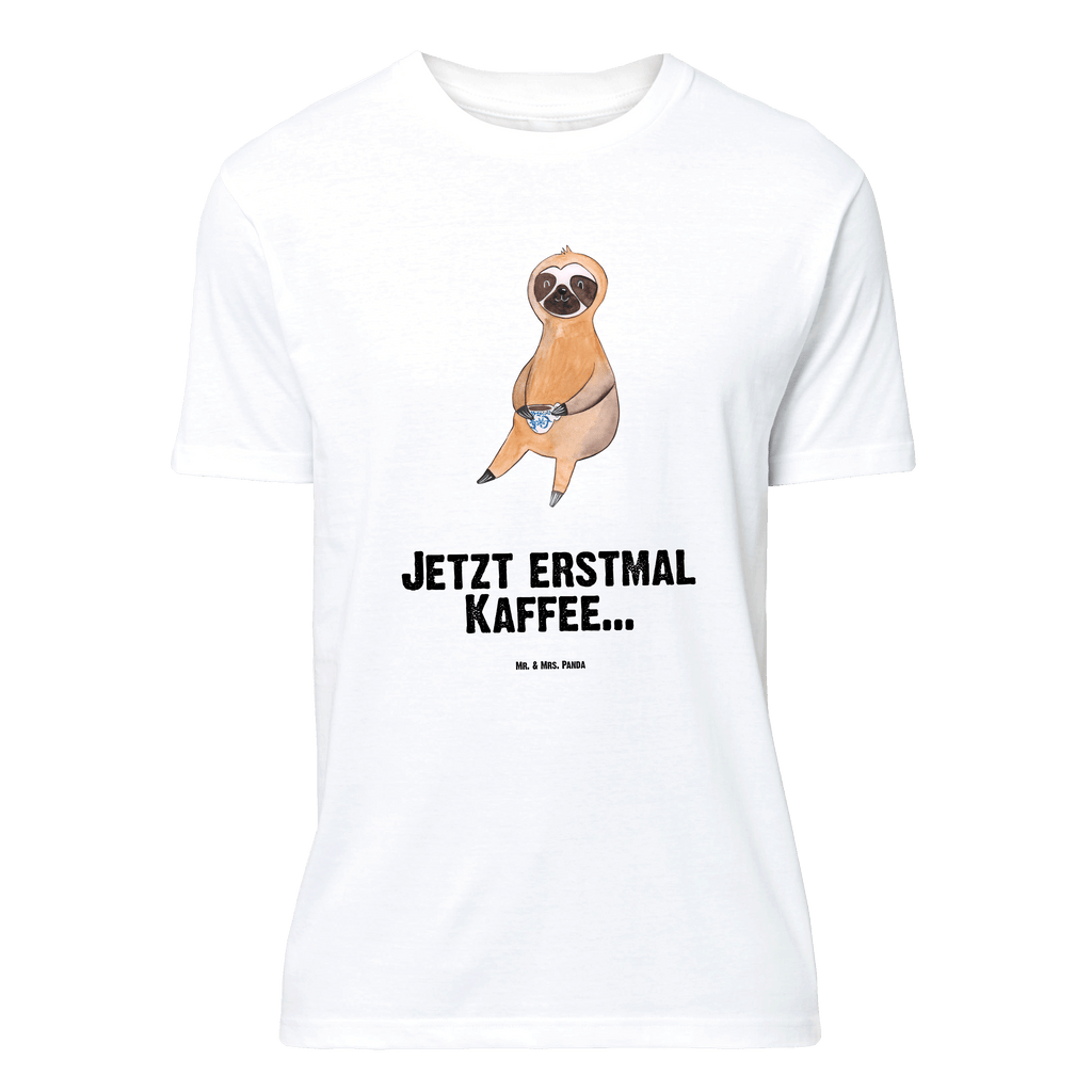 T-Shirt Standard Faultier Kaffee T-Shirt, Shirt, Tshirt, Lustiges T-Shirt, T-Shirt mit Spruch, Party, Junggesellenabschied, Jubiläum, Geburstag, Herrn, Damen, Männer, Frauen, Schlafshirt, Nachthemd, Sprüche, Faultier, Faultier Geschenk, Faultier Deko, Faultiere, faul, Lieblingstier, Kaffee, erster Kaffee, Morgenmuffel, Frühaufsteher, Kaffeetasse, Genießer, Coffee, Kaffeegetränk