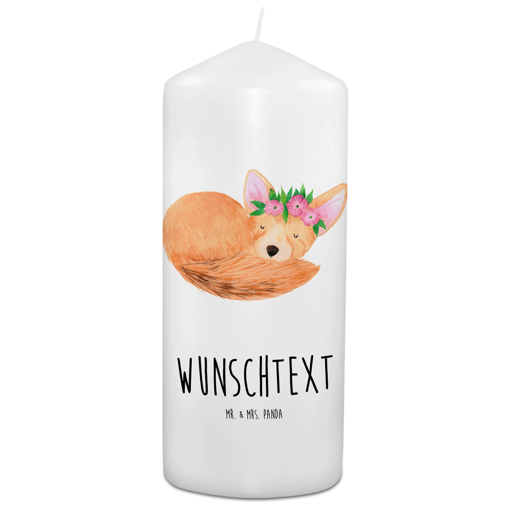 Personalisierte Kerze Wüstenfuchs Blumenkranz Kerze, Taufkerze, Kommunionskerze, Geburtstagskerze, Geschenk Kerze, Taufgeschenk Kerze, Kerze mit Druck, Besondere Kerze, Geschenkidee Kerze, Kerze für Kommunion, kerze personalisiert, personalisierte kerze, personalisierte kerzen, Afrika, Wildtiere, Wüste, Wüstenfuchs, Blumen, Blumenkranz, Glücklich