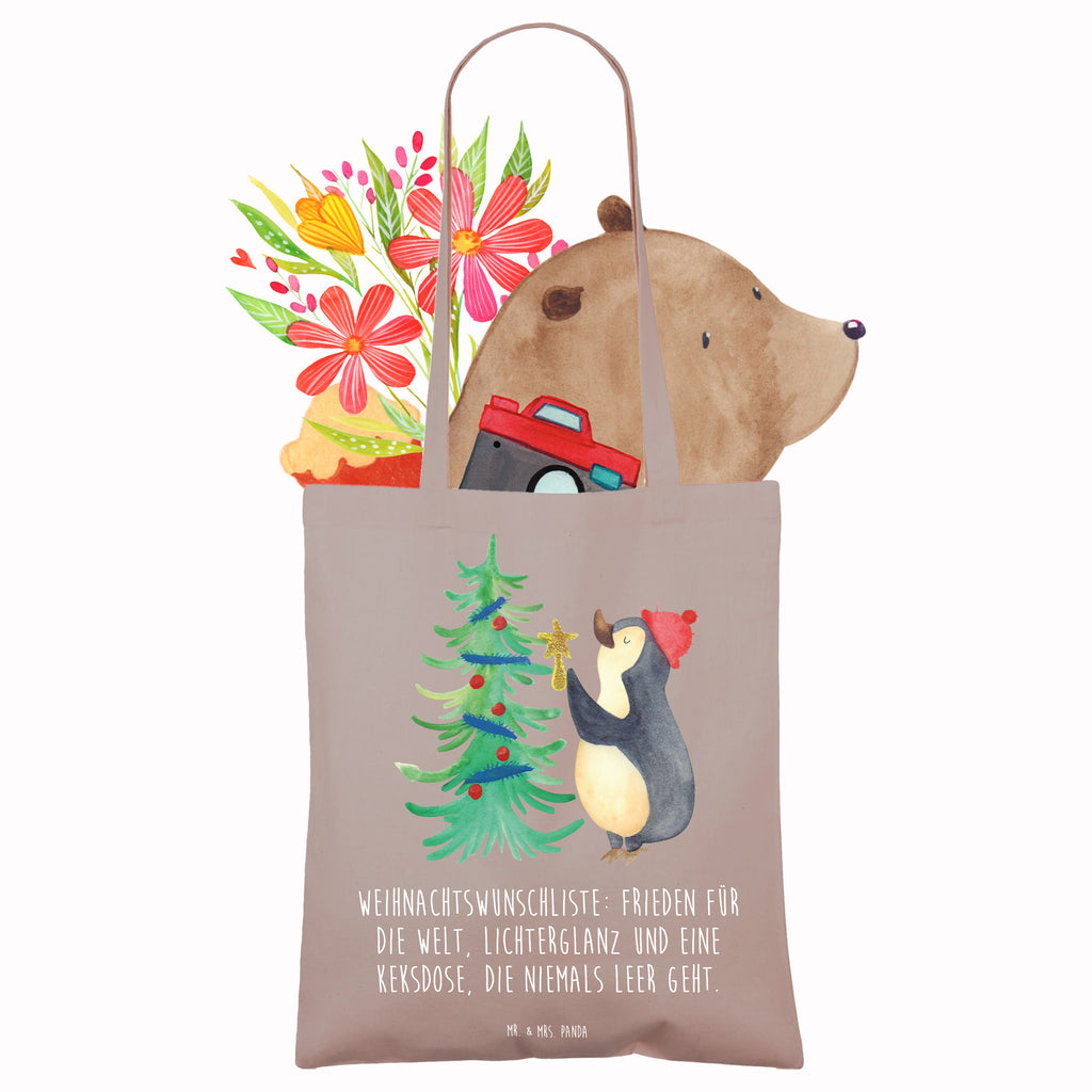 Tragetasche Pinguin Weihnachtsbaum Beuteltasche, Beutel, Einkaufstasche, Jutebeutel, Stoffbeutel, Tasche, Shopper, Umhängetasche, Strandtasche, Schultertasche, Stofftasche, Tragetasche, Badetasche, Jutetasche, Einkaufstüte, Laptoptasche, Winter, Weihnachten, Weihnachtsdeko, Nikolaus, Advent, Heiligabend, Wintermotiv, Pinguin