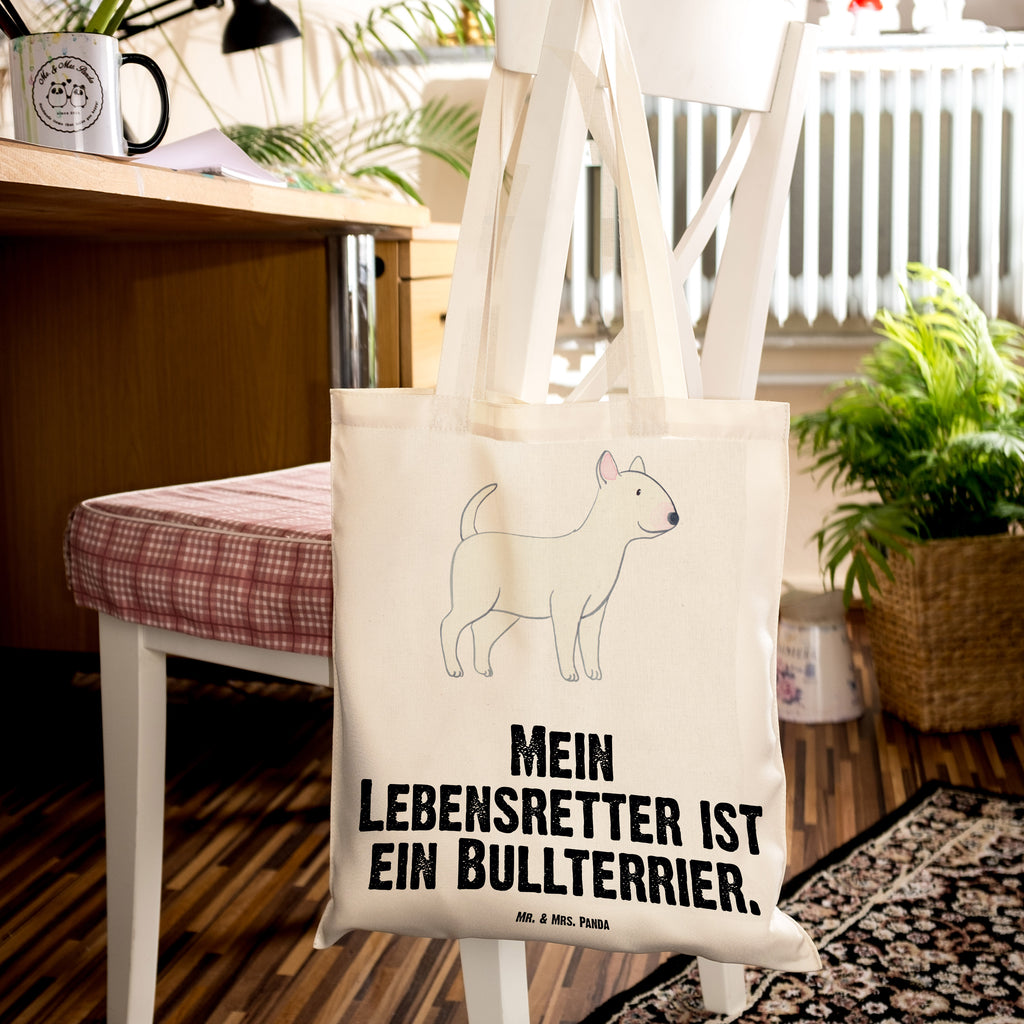 Tragetasche Bullterrier Lebensretter Beuteltasche, Beutel, Einkaufstasche, Jutebeutel, Stoffbeutel, Tasche, Shopper, Umhängetasche, Strandtasche, Schultertasche, Stofftasche, Tragetasche, Badetasche, Jutetasche, Einkaufstüte, Laptoptasche, Hund, Hunderasse, Rassehund, Hundebesitzer, Geschenk, Tierfreund, Schenken, Welpe, Bullterrier