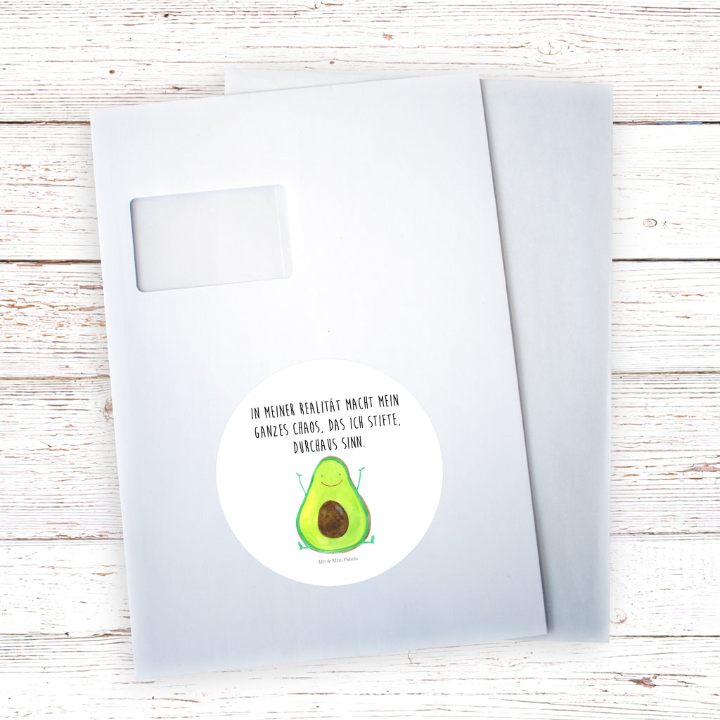 Rund Aufkleber Avocado Glücklich Sticker, Aufkleber, Etikett, Avocado, Veggie, Vegan, Gesund, Chaos