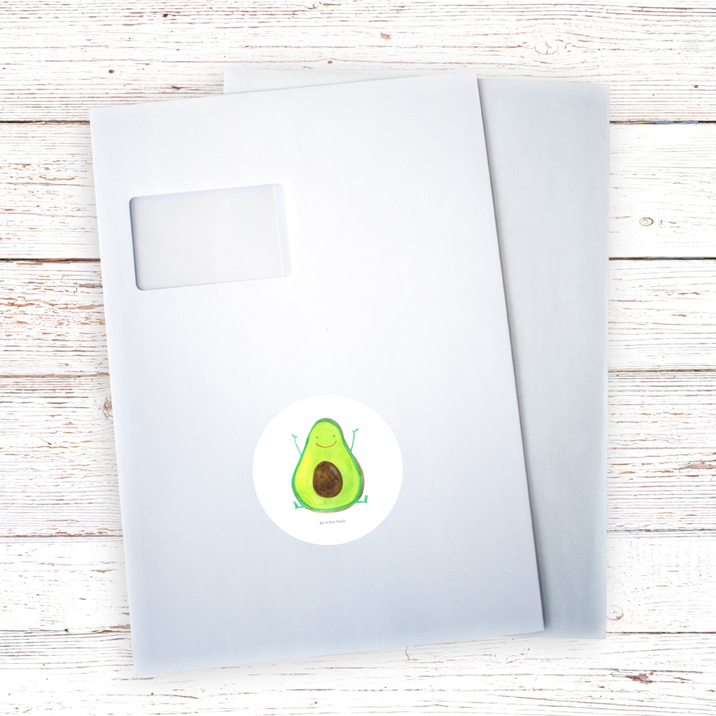 Rund Aufkleber Avocado Glücklich Sticker, Aufkleber, Etikett, Avocado, Veggie, Vegan, Gesund, Chaos