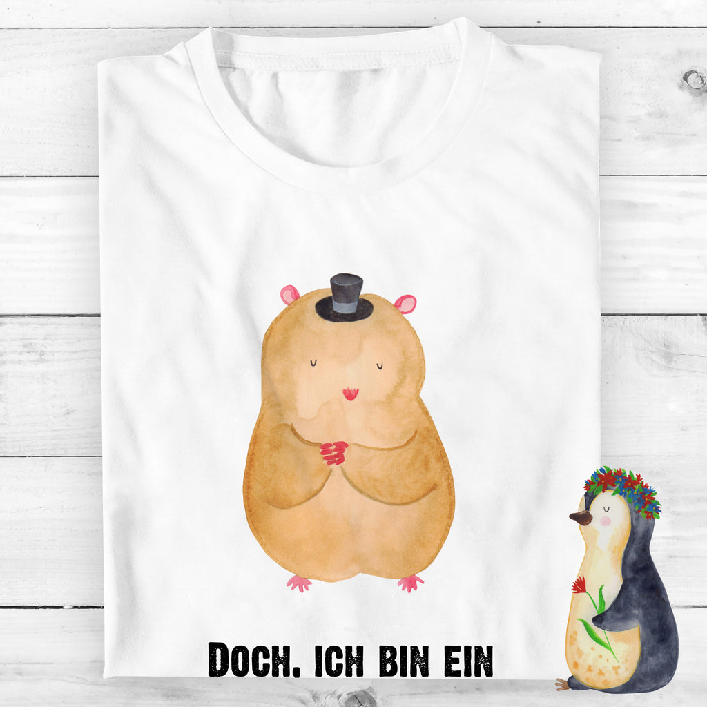 T-Shirt Standard Hamster mit Hut T-Shirt, Shirt, Tshirt, Lustiges T-Shirt, T-Shirt mit Spruch, Party, Junggesellenabschied, Jubiläum, Geburstag, Herrn, Damen, Männer, Frauen, Schlafshirt, Nachthemd, Sprüche, Tiermotive, Gute Laune, lustige Sprüche, Tiere, Hamster, Hut, Magier, Zylinder, Zwerghamster, Zauberer