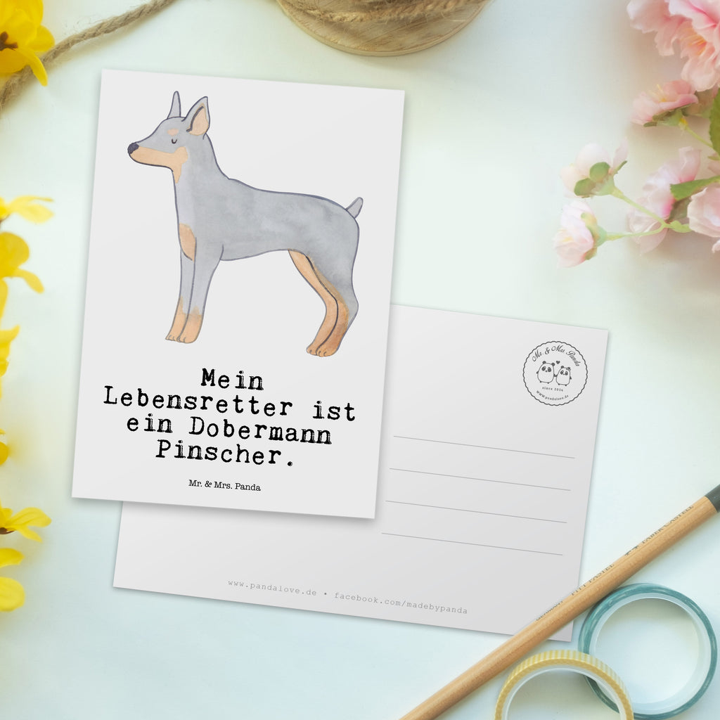 Postkarte Dobermann Pinscher Lebensretter Postkarte, Karte, Geschenkkarte, Grußkarte, Einladung, Ansichtskarte, Geburtstagskarte, Einladungskarte, Dankeskarte, Ansichtskarten, Einladung Geburtstag, Einladungskarten Geburtstag, Hund, Hunderasse, Rassehund, Hundebesitzer, Geschenk, Tierfreund, Schenken, Welpe, Dobermann Pinscher