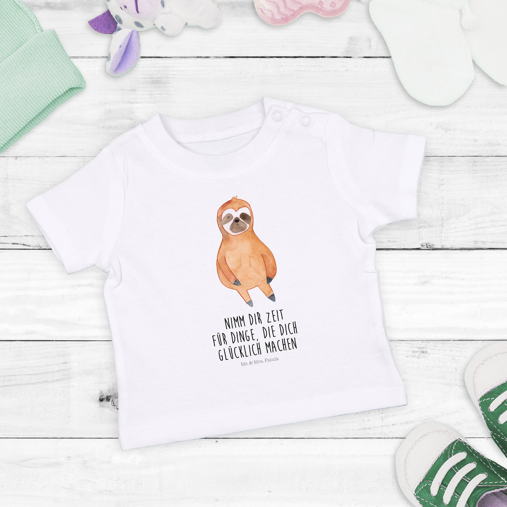 Organic Baby Shirt Faultier Zufrieden Baby T-Shirt, Jungen Baby T-Shirt, Mädchen Baby T-Shirt, Shirt, Faultier, Faultier Geschenk, Faultier Deko, Faultiere, faul, Lieblingstier, Pause, relaxen, Glück, glücklich, zufrieden, happy, Zufriedenheit, Gelassenheit, Ruhe, Frieden