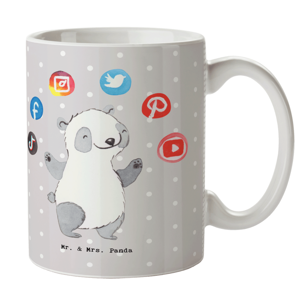 Tasse Social Media Manager mit Herz Tasse, Kaffeetasse, Teetasse, Becher, Kaffeebecher, Teebecher, Keramiktasse, Porzellantasse, Büro Tasse, Geschenk Tasse, Tasse Sprüche, Tasse Motive, Beruf, Ausbildung, Jubiläum, Abschied, Rente, Kollege, Kollegin, Geschenk, Schenken, Arbeitskollege, Mitarbeiter, Firma, Danke, Dankeschön