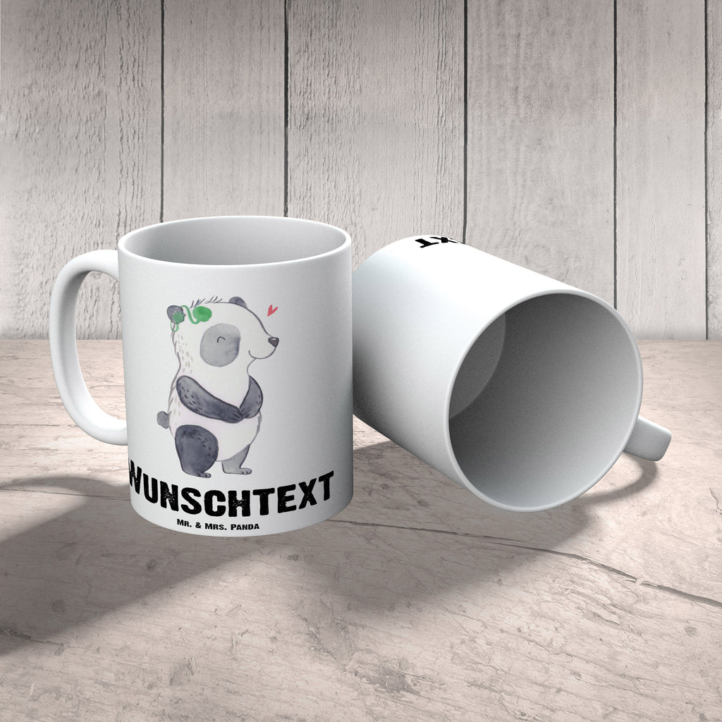 Personalisierte Tasse Panda Gehörlos Personalisierte Tasse, Namenstasse, Wunschname, Personalisiert, Tasse, Namen, Drucken, Tasse mit Namen, Panda, gehörlos, Cochlea Implantat, ertaubt