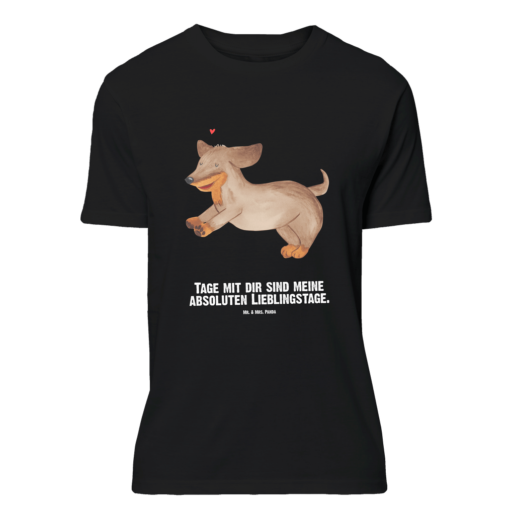 Personalisiertes T-Shirt Hund Dackel fröhlich T-Shirt Personalisiert, T-Shirt mit Namen, T-Shirt mit Aufruck, Männer, Frauen, Wunschtext, Bedrucken, Hund, Hundemotiv, Haustier, Hunderasse, Tierliebhaber, Hundebesitzer, Sprüche, Hunde, Dackel, Dachshund, happy dog