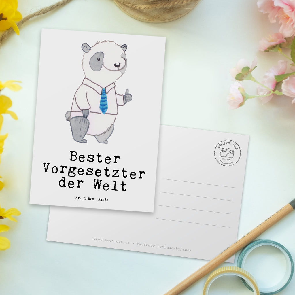 Postkarte Panda Bester Vorgesetzter der Welt Postkarte, Karte, Geschenkkarte, Grußkarte, Einladung, Ansichtskarte, Geburtstagskarte, Einladungskarte, Dankeskarte, Ansichtskarten, Einladung Geburtstag, Einladungskarten Geburtstag, für, Dankeschön, Geschenk, Schenken, Geburtstag, Geburtstagsgeschenk, Geschenkidee, Danke, Bedanken, Mitbringsel, Freude machen, Geschenktipp, Chef, Boss, Abschiedsgeschenk, Abteilungsleiter, Kollege, Vorgesetzter, Vorgesetzte, Arbeit, Leiter, Arbeitgeber, Führungskraft