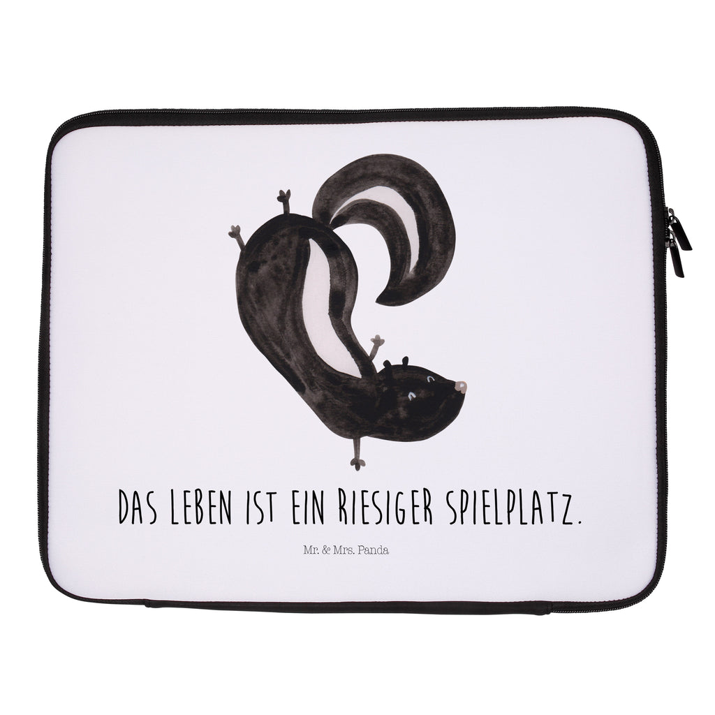 Notebook Tasche Stinktier Handstand Notebook Tasche, Laptop, Computertasche, Tasche, Notebook-Tasche, Notebook-Reisehülle, Notebook Schutz, Stinktier, Skunk, Wildtier, Raubtier, Stinker, Stinki, Spielplatz, verpielt, Kind