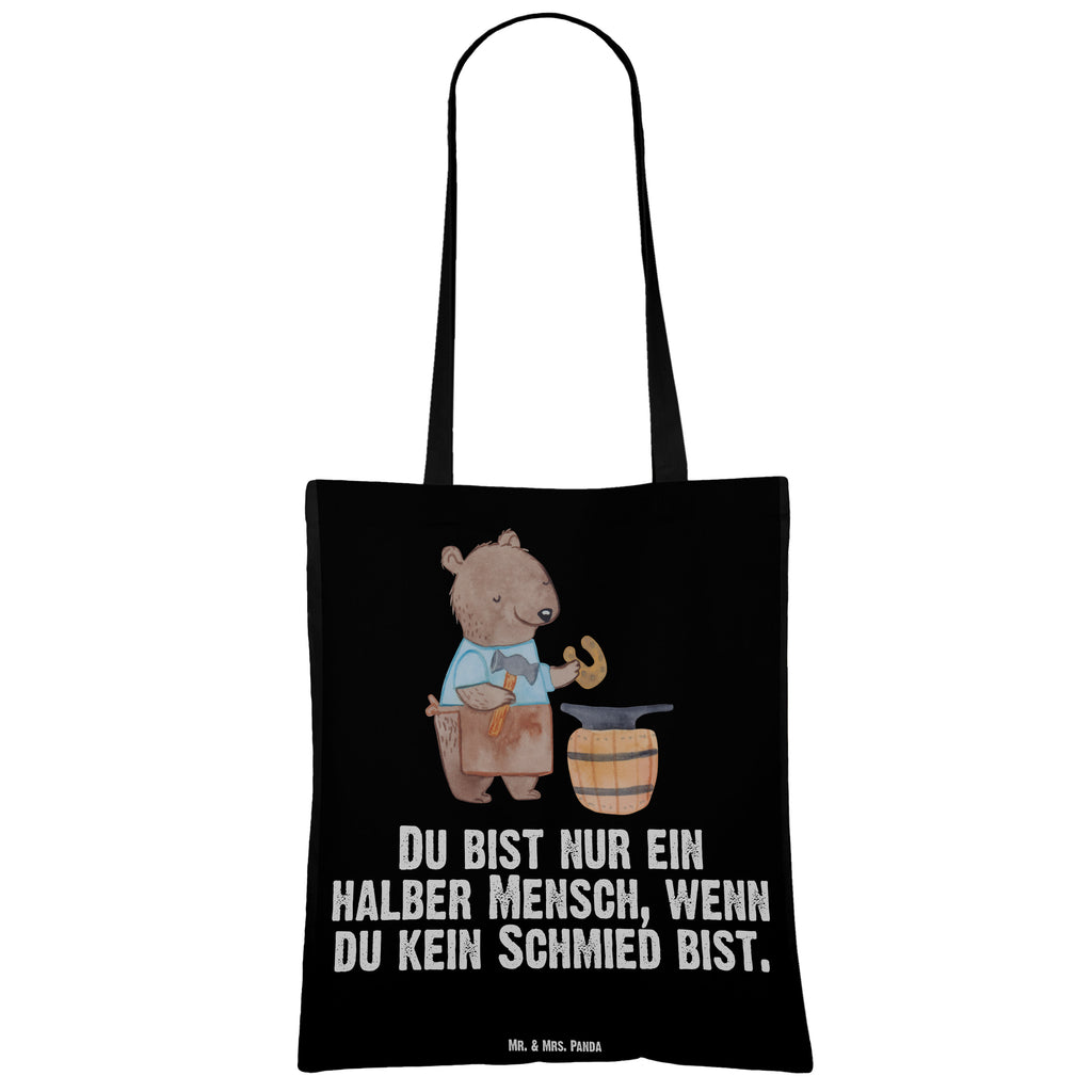 Tragetasche Schmied mit Herz Beuteltasche, Beutel, Einkaufstasche, Jutebeutel, Stoffbeutel, Beruf, Ausbildung, Jubiläum, Abschied, Rente, Kollege, Kollegin, Geschenk, Schenken, Arbeitskollege, Mitarbeiter, Firma, Danke, Dankeschön