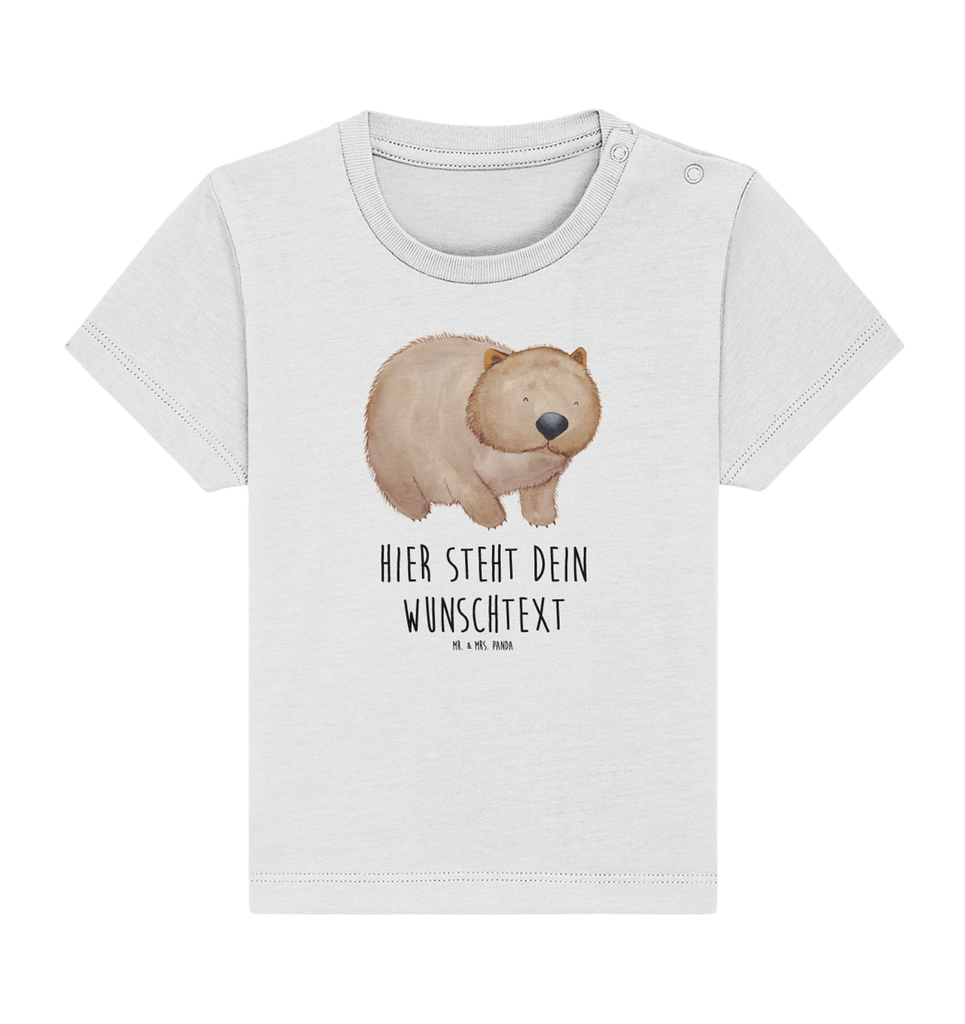 Personalisiertes Baby Shirt Wombat Personalisiertes Baby T-Shirt, Personalisiertes Jungen Baby T-Shirt, Personalisiertes Mädchen Baby T-Shirt, Personalisiertes Shirt, Tiermotive, Gute Laune, lustige Sprüche, Tiere, Wombat, Das Leben ist schön, Motivation, Spruch, Australien