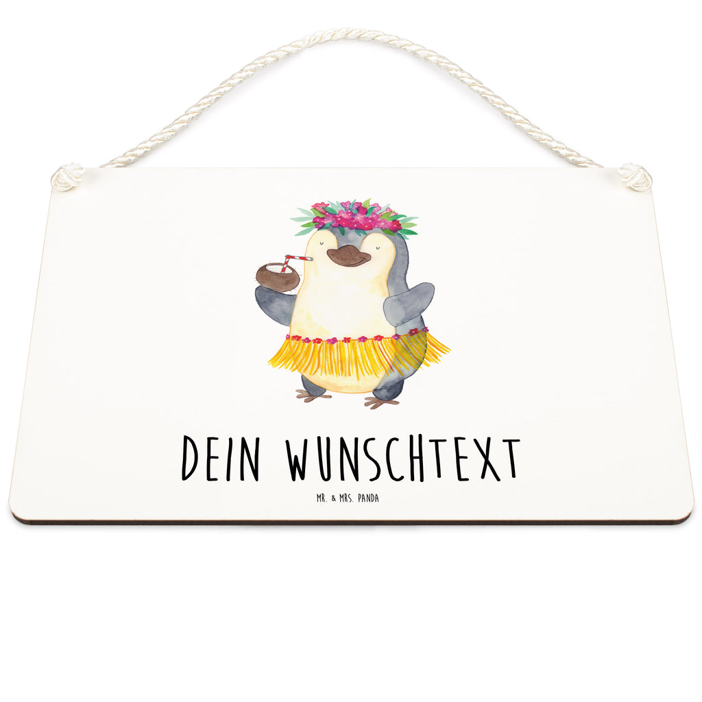 Personalisiertes Deko Schild Pinguin Kokosnuss Dekoschild, Deko Schild, Schild, Tür Schild, Türschild, Holzschild, Wandschild, Wanddeko, Pinguin, Aloha, Hawaii, Urlaub, Kokosnuss, Pinguine