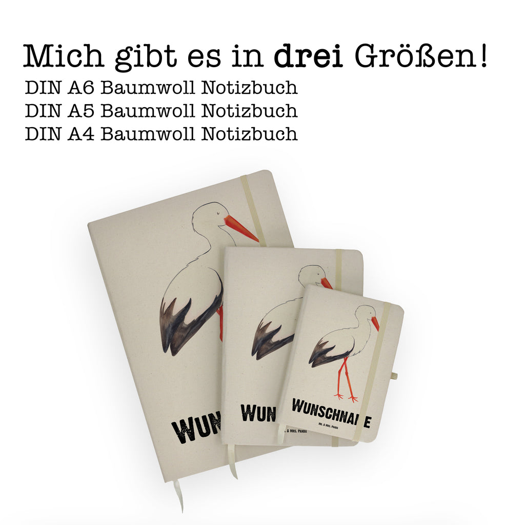 DIN A4 Personalisiertes Notizbuch Storch Personalisiertes Notizbuch, Notizbuch mit Namen, Notizbuch bedrucken, Personalisierung, Namensbuch, Namen, Tiermotive, Gute Laune, lustige Sprüche, Tiere, Storch, Störche, Schwangerschaft, Geburt, Mutter, Mütter, Mutter werden, Schwanger, Babybauch, Baby