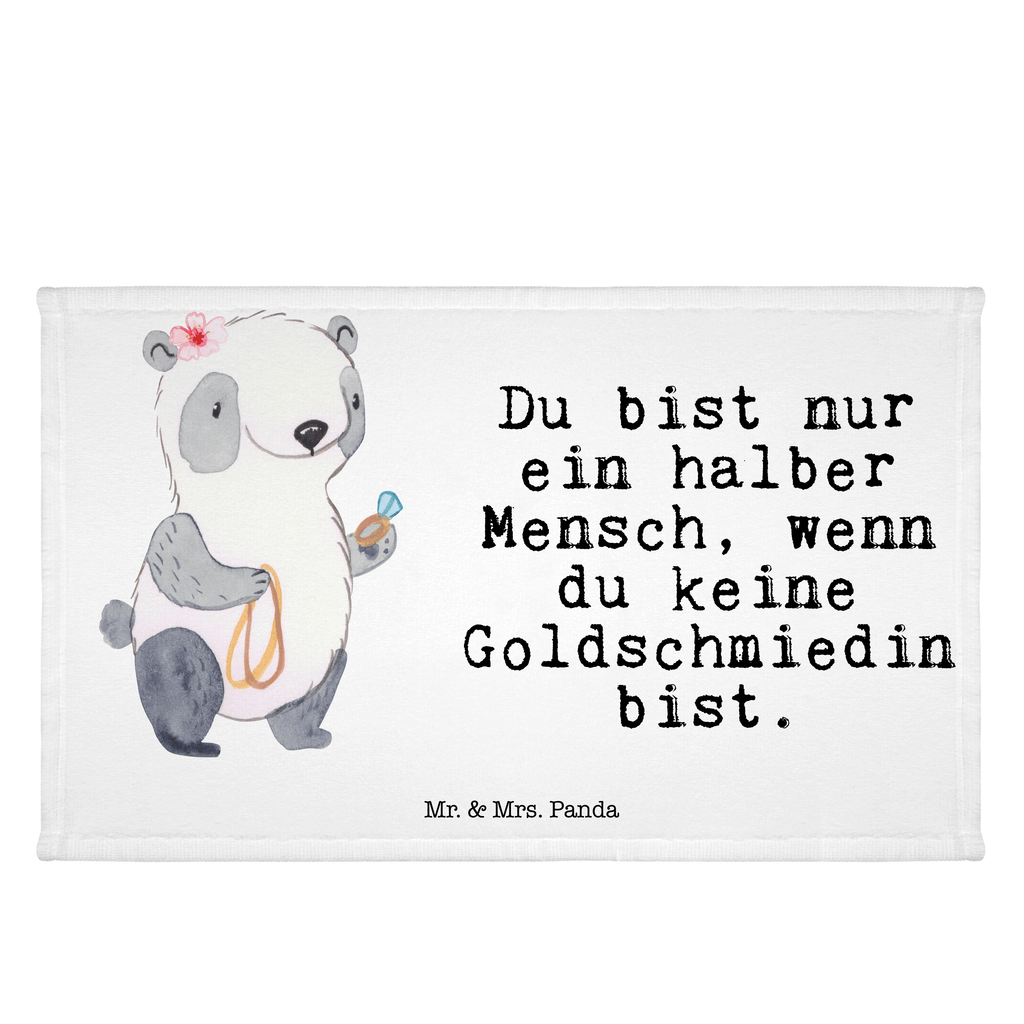 Handtuch Goldschmiedin mit Herz Gästetuch, Reisehandtuch, Sport Handtuch, Frottier, Kinder Handtuch, Beruf, Ausbildung, Jubiläum, Abschied, Rente, Kollege, Kollegin, Geschenk, Schenken, Arbeitskollege, Mitarbeiter, Firma, Danke, Dankeschön, Juwelierin, Goldschmiedin, Schmiedin, Schmuckwarenhändlerin, Schmuckgeschäft, Eröffnung