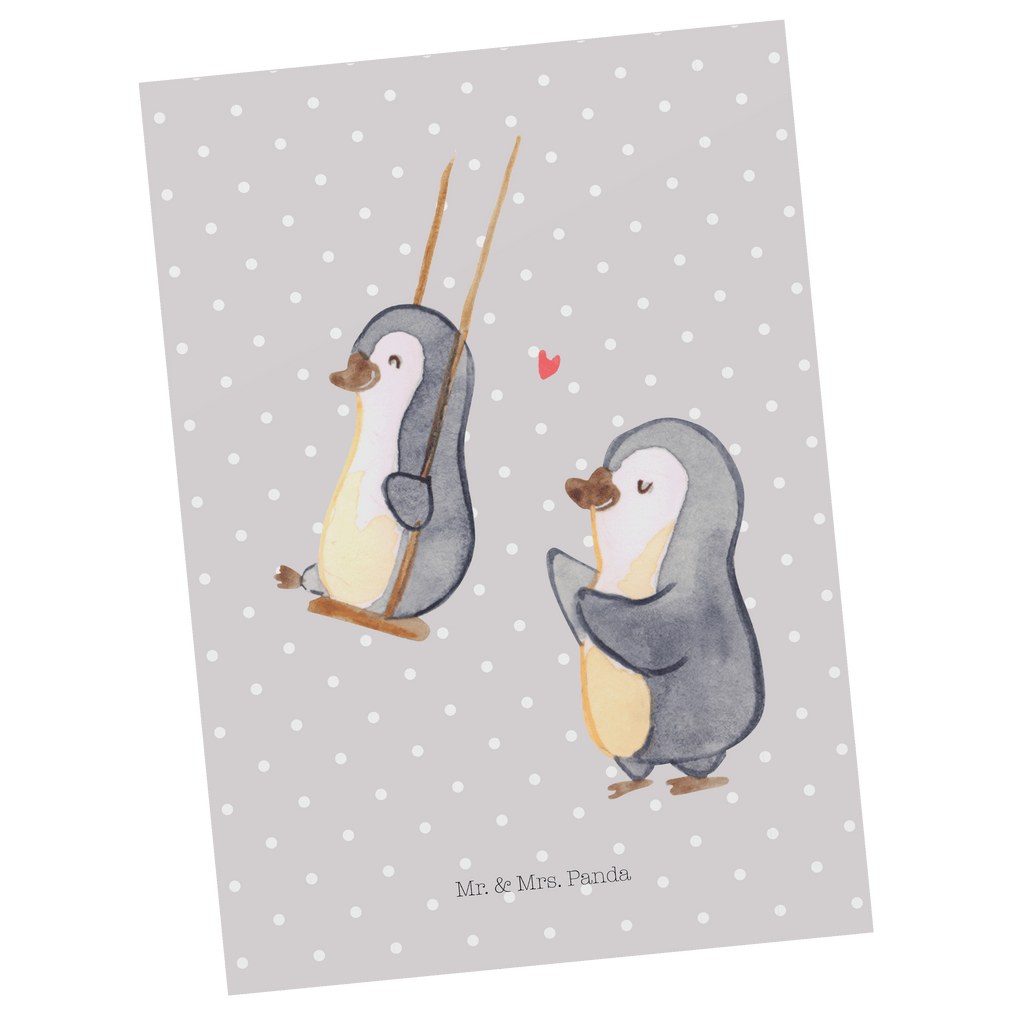 Postkarte Pinguin Oma schaukeln Postkarte, Karte, Geschenkkarte, Grußkarte, Einladung, Ansichtskarte, Geburtstagskarte, Einladungskarte, Dankeskarte, Ansichtskarten, Einladung Geburtstag, Einladungskarten Geburtstag, Familie, Vatertag, Muttertag, Bruder, Schwester, Mama, Papa, Oma, Opa, beste Oma, Lieblingsoma, Geschenk für Oma, Omi, Großmutter