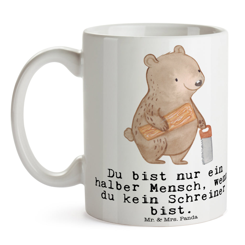 Tasse Schreiner mit Herz Tasse, Kaffeetasse, Teetasse, Becher, Kaffeebecher, Teebecher, Keramiktasse, Porzellantasse, Büro Tasse, Geschenk Tasse, Tasse Sprüche, Tasse Motive, Kaffeetassen, Tasse bedrucken, Designer Tasse, Cappuccino Tassen, Schöne Teetassen, Beruf, Ausbildung, Jubiläum, Abschied, Rente, Kollege, Kollegin, Geschenk, Schenken, Arbeitskollege, Mitarbeiter, Firma, Danke, Dankeschön