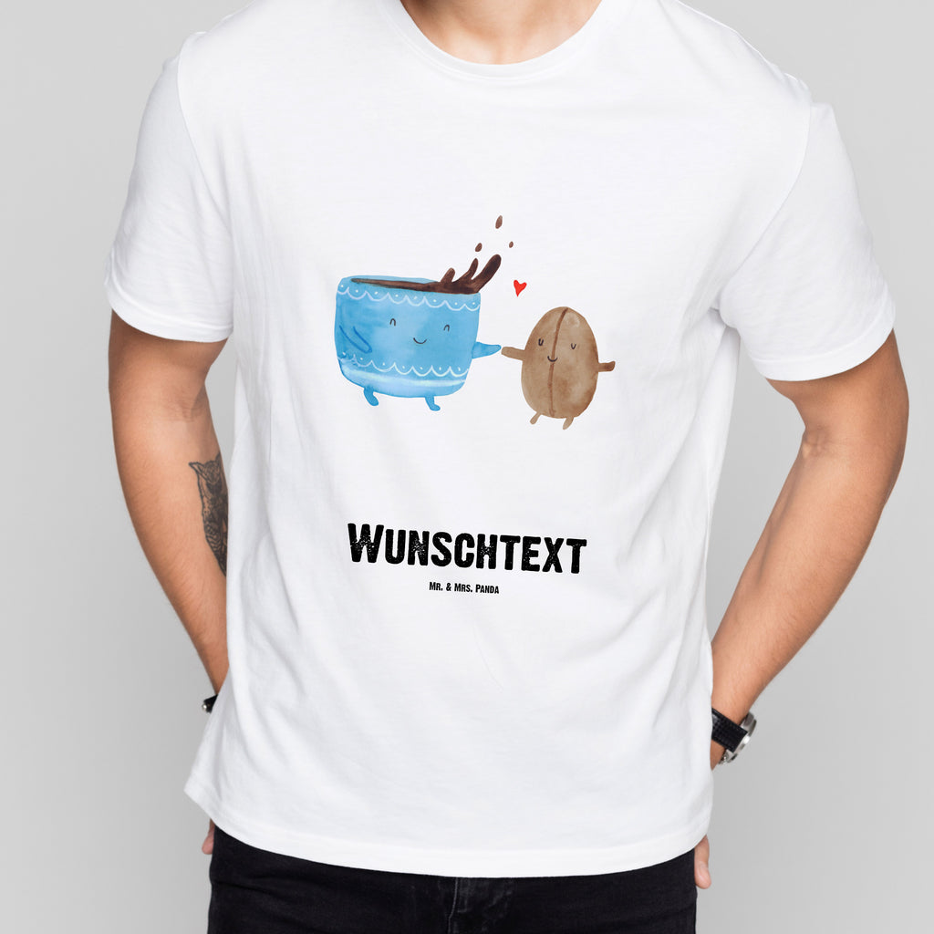 Personalisiertes T-Shirt Kaffee Bohne T-Shirt Personalisiert, T-Shirt mit Namen, T-Shirt mit Aufruck, Männer, Frauen, Wunschtext, Bedrucken, Tiermotive, Gute Laune, lustige Sprüche, Tiere, Kaffee, Kaffeebohne, Genuss, Zufriedenheit, Glück