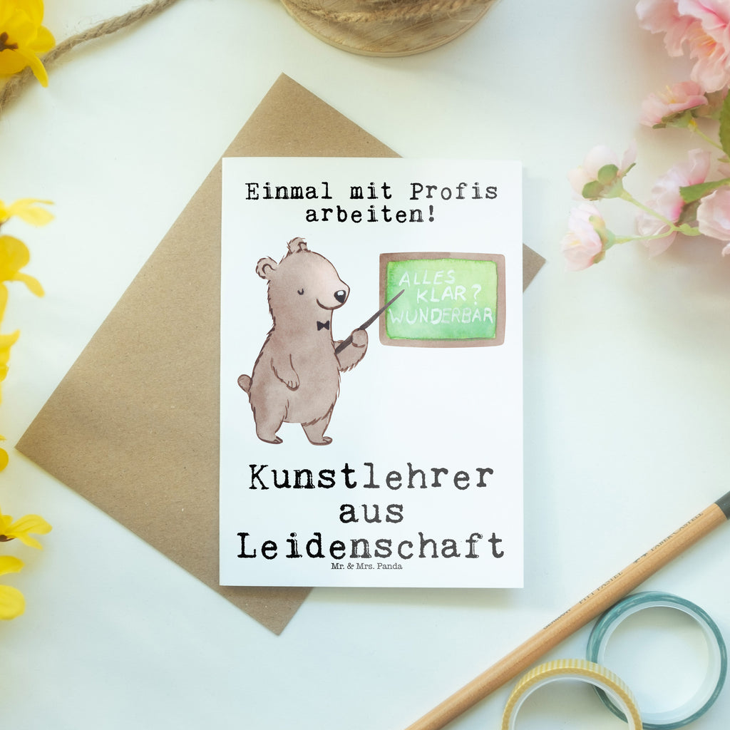 Grußkarte Kunstlehrer aus Leidenschaft Grußkarte, Klappkarte, Einladungskarte, Glückwunschkarte, Hochzeitskarte, Geburtstagskarte, Karte, Ansichtskarten, Beruf, Ausbildung, Jubiläum, Abschied, Rente, Kollege, Kollegin, Geschenk, Schenken, Arbeitskollege, Mitarbeiter, Firma, Danke, Dankeschön, Kunstlehrer, Kunstunterricht, Kunstschule