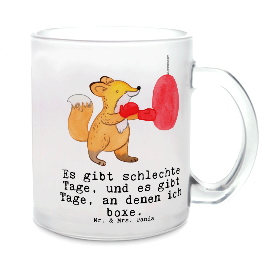 Teetasse Fuchs Boxen Tage Teetasse, Teeglas, Teebecher, Tasse mit Henkel, Tasse, Glas Teetasse, Teetasse aus Glas, Geschenk, Sport, Sportart, Hobby, Schenken, Danke, Dankeschön, Auszeichnung, Gewinn, Sportler, Boxen, Boxkampf, Boxtraining