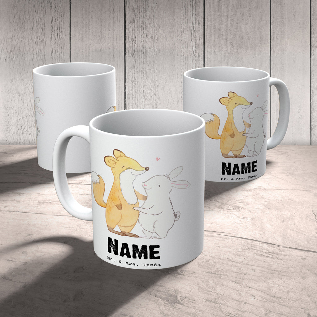 Personalisierte Tasse Fuchs Hase Freunde treffen Personalisierte Tasse, Namenstasse, Wunschname, Personalisiert, Tasse, Namen, Drucken, Tasse mit Namen, Geschenk, Sport, Sportart, Hobby, Schenken, Danke, Dankeschön, Auszeichnung, Gewinn, Sportler, Freunde treffen