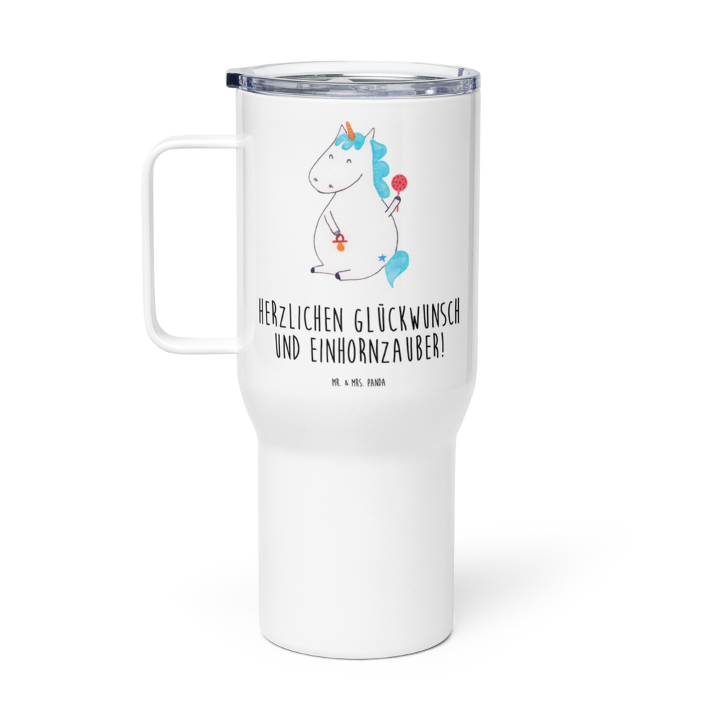 XXL Thermobecher Einhorn Baby Thermobecher, XL Thermobecher, Reisebecher, XL Reisetasse, Großer Thermobecher, Autobecher, Jumbo Becher, Einhorn, Einhörner, Einhorn Deko, Pegasus, Unicorn, Mutter, Geburt, Geburtstag, erstes Kind, Baby, Babyglück, Nachwuchs, Eltern, Party, Kind, Schnuller