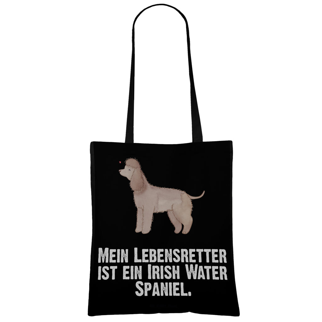 Tragetasche Irish Water Spaniel Lebensretter Beuteltasche, Beutel, Einkaufstasche, Jutebeutel, Stoffbeutel, Tasche, Shopper, Umhängetasche, Strandtasche, Schultertasche, Stofftasche, Tragetasche, Badetasche, Jutetasche, Einkaufstüte, Laptoptasche, Hund, Hunderasse, Rassehund, Hundebesitzer, Geschenk, Tierfreund, Schenken, Welpe, Irish Water Spaniel, Jagdhund