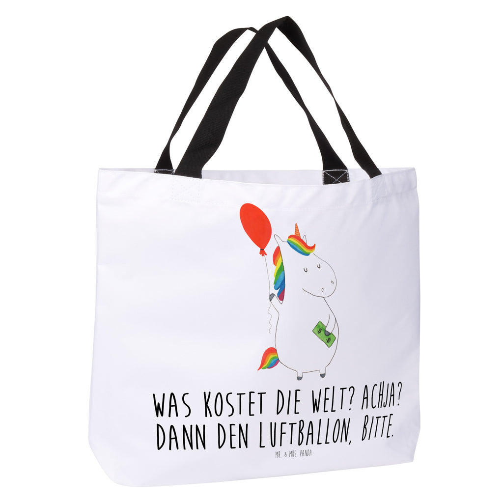 Shopper Einhorn Luftballon Beutel, Einkaufstasche, Tasche, Strandtasche, Einkaufsbeutel, Shopper, Schultasche, Freizeittasche, Tragebeutel, Schulbeutel, Alltagstasche, Einhorn, Einhörner, Einhorn Deko, Pegasus, Unicorn, Luftballon, Geld, Lebenslust, Freude, Geschenk, Freundin