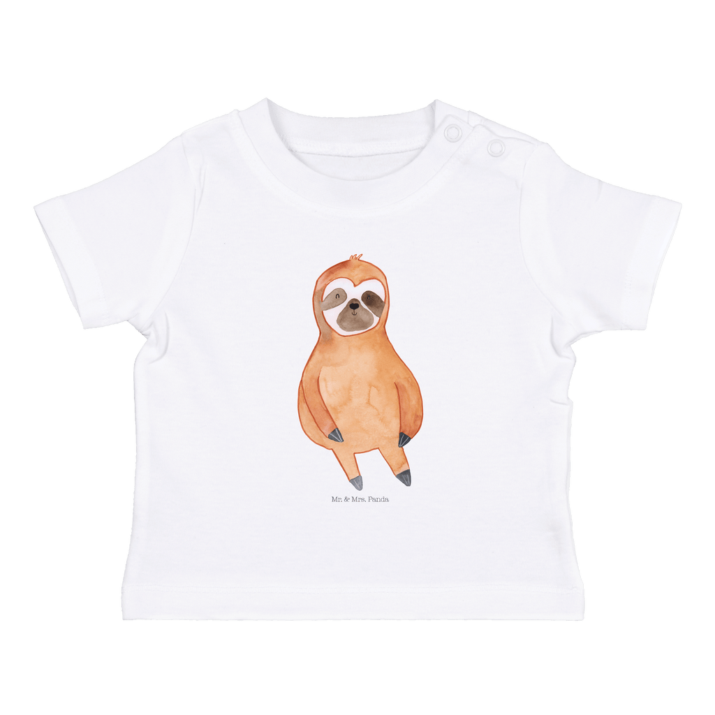 Organic Baby Shirt Faultier Zufrieden Baby T-Shirt, Jungen Baby T-Shirt, Mädchen Baby T-Shirt, Shirt, Faultier, Faultier Geschenk, Faultier Deko, Faultiere, faul, Lieblingstier, Pause, relaxen, Glück, glücklich, zufrieden, happy, Zufriedenheit, Gelassenheit, Ruhe, Frieden