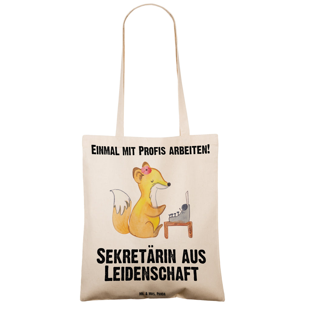 Tragetasche Sekretärin aus Leidenschaft Beuteltasche, Beutel, Einkaufstasche, Jutebeutel, Stoffbeutel, Tasche, Shopper, Umhängetasche, Strandtasche, Schultertasche, Stofftasche, Tragetasche, Badetasche, Jutetasche, Einkaufstüte, Laptoptasche, Beruf, Ausbildung, Jubiläum, Abschied, Rente, Kollege, Kollegin, Geschenk, Schenken, Arbeitskollege, Mitarbeiter, Firma, Danke, Dankeschön