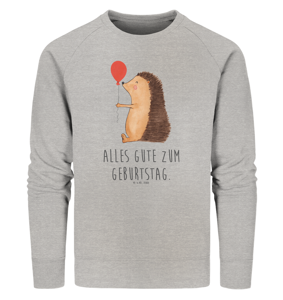 Organic Pullover Igel Luftballon Pullover, Pullover Männer, Pullover Frauen, Sweatshirt, Sweatshirt Männer, Sweatshirt Frauen, Unisex, Tiermotive, Gute Laune, lustige Sprüche, Tiere, Igel, Geburtstag, Herzlichen Glückwunsch, Glückwunsch, Geburtstagskind, Ballon, Happy Birthday