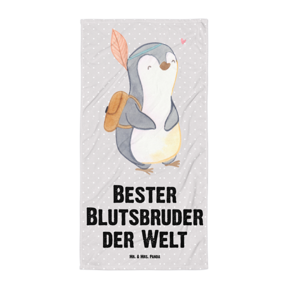 XL Badehandtuch Pinguin Bester Blutsbruder der Welt Handtuch, Badetuch, Duschtuch, Strandtuch, Saunatuch, für, Dankeschön, Geschenk, Schenken, Geburtstag, Geburtstagsgeschenk, Geschenkidee, Danke, Bedanken, Mitbringsel, Freude machen, Geschenktipp, Blutsbruder, Blutsgeschwister, Freund, Brüder, Geschwister, Bruderherz, Brother, Familie, Kleinigkeit, Bester, Sido