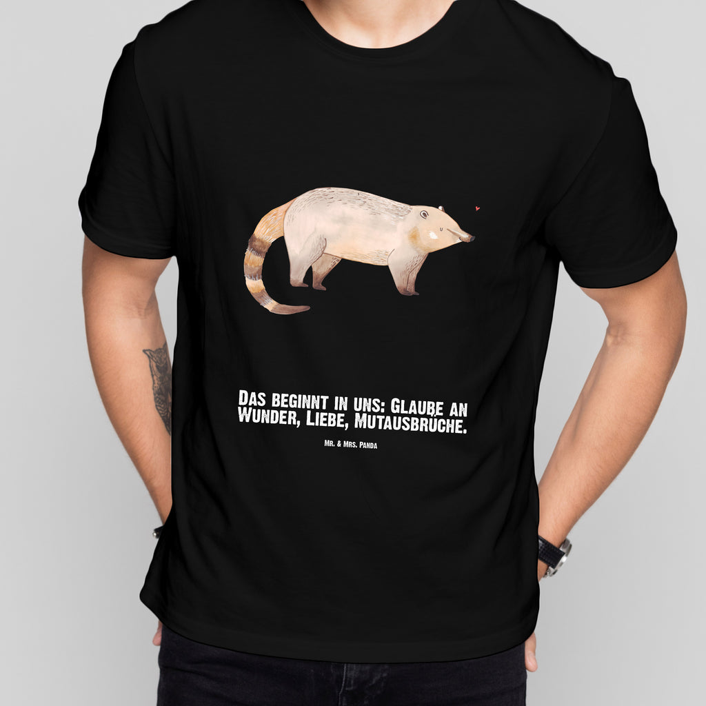 Personalisiertes T-Shirt Nasenbär T-Shirt Personalisiert, T-Shirt mit Namen, T-Shirt mit Aufruck, Männer, Frauen, Wunschtext, Bedrucken, Tiermotive, Gute Laune, lustige Sprüche, Tiere, Nasenbär, Nasenbären, Rüsselbär, Bär