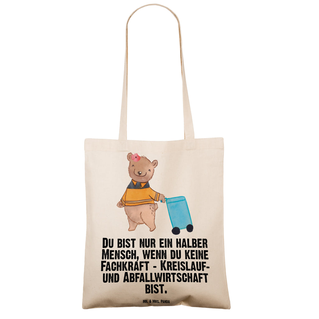 Tragetasche Fachkraft - Kreislauf- und Abfallwirtschaft mit Herz Beuteltasche, Beutel, Einkaufstasche, Jutebeutel, Stoffbeutel, Tasche, Shopper, Umhängetasche, Strandtasche, Schultertasche, Stofftasche, Tragetasche, Badetasche, Jutetasche, Einkaufstüte, Laptoptasche, Beruf, Ausbildung, Jubiläum, Abschied, Rente, Kollege, Kollegin, Geschenk, Schenken, Arbeitskollege, Mitarbeiter, Firma, Danke, Dankeschön, Müllwerker, Fachkraft Kreislauf- und Abfallwirtschaft, Müllentsorger, Kehrichtmann, Müllmann, Müllfahrer